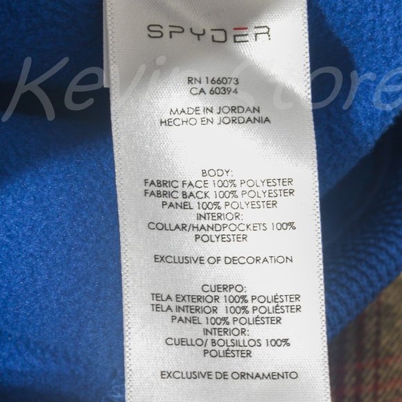 Blue NWT Spyder Men’s Half (1/2) Zip Jacket - Picture 7 of 7